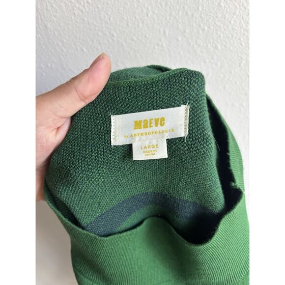 Maeve Carys Mock Neck Sweater Anthropologie Stripe Classic Size L - Picture 6 of 8